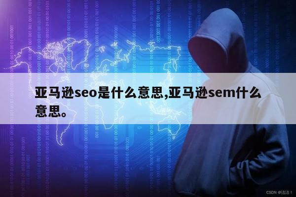 亚马逊seo是什么意思,亚马逊sem什么意思。