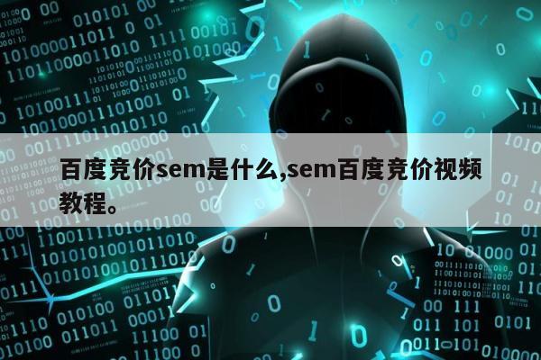 百度竞价sem是什么,sem百度竞价视频教程。