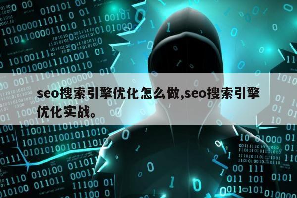 seo搜索引擎优化怎么做,seo搜索引擎优化实战。