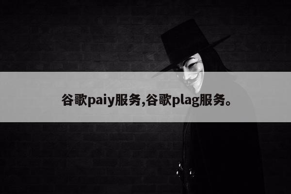 谷歌paiy服务,谷歌plag服务。