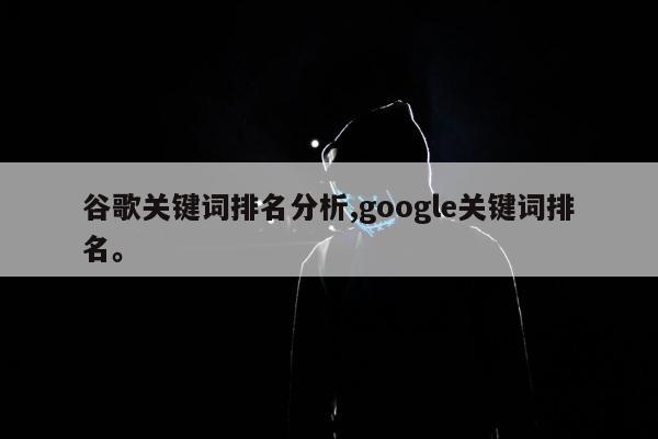 谷歌关键词排名分析,google关键词排名。