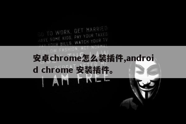 安卓chrome怎么装插件,android chrome 安装插件。