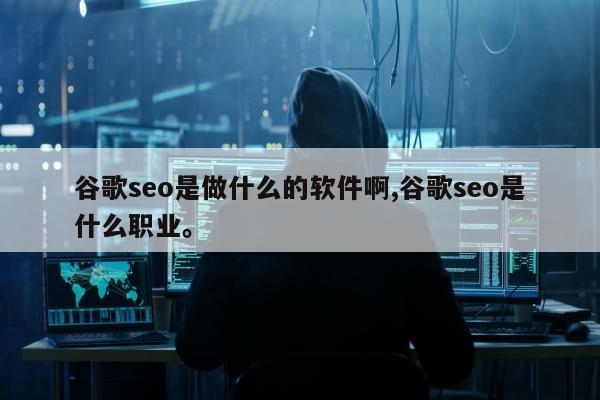 谷歌seo是做什么的软件啊,谷歌seo是什么职业。