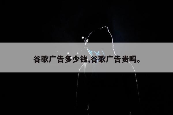 谷歌广告多少钱,谷歌广告贵吗。