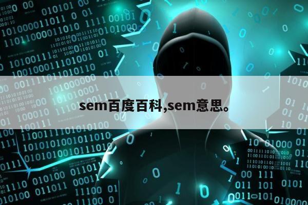 sem百度百科,sem意思。