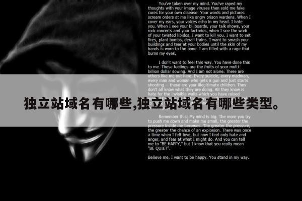 独立站域名有哪些,独立站域名有哪些类型。