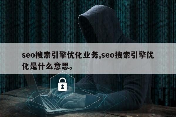 seo搜索引擎优化业务,seo搜索引擎优化是什么意思。