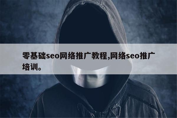零基础seo网络推广教程,网络seo推广培训。