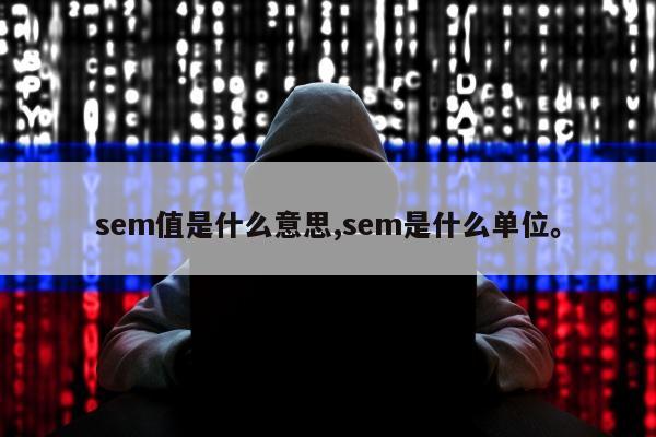 sem值是什么意思,sem是什么单位	。