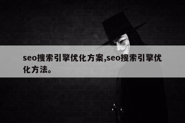 seo搜索引擎优化方案,seo搜索引擎优化方法。