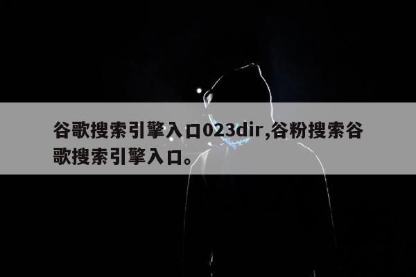 谷歌搜索引擎入口023dir,谷粉搜索谷歌搜索引擎入口	。
