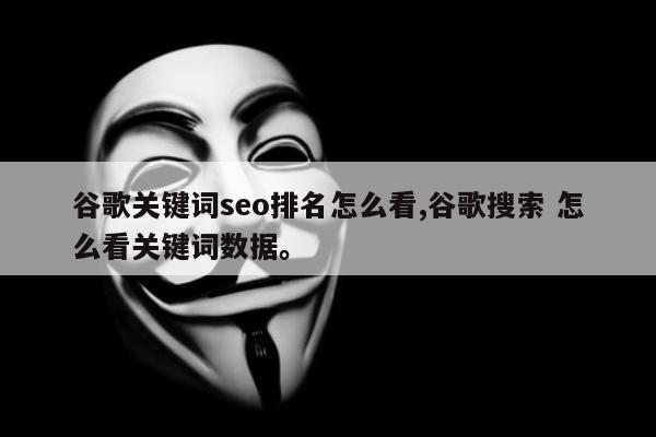 谷歌关键词seo排名怎么看,谷歌搜索 怎么看关键词数据。