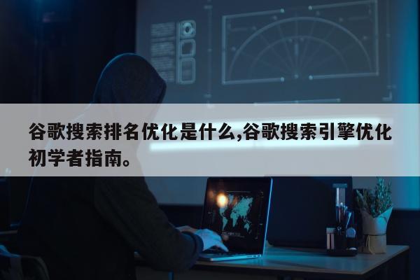谷歌搜索排名优化是什么,谷歌搜索引擎优化初学者指南。