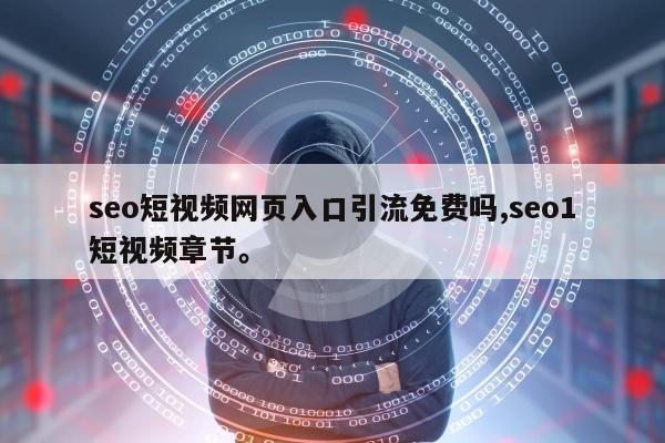seo短视频网页入口引流免费吗,seo1短视频章节。