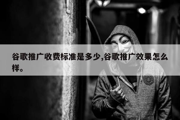 谷歌推广收费标准是多少,谷歌推广效果怎么样。