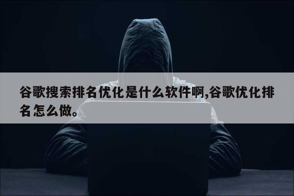 谷歌搜索排名优化是什么软件啊,谷歌优化排名怎么做	。