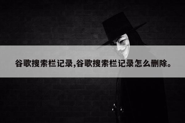 谷歌搜索栏记录,谷歌搜索栏记录怎么删除	。