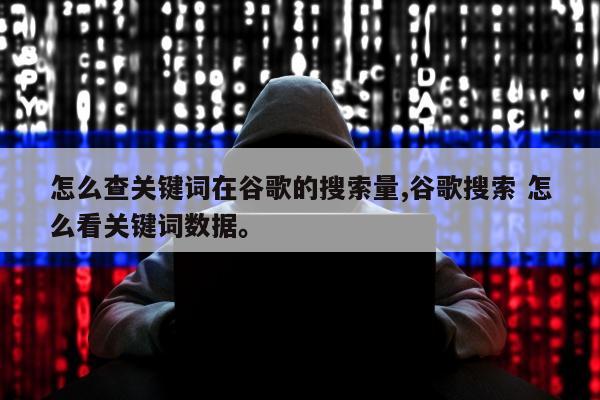 怎么查关键词在谷歌的搜索量,谷歌搜索 怎么看关键词数据。
