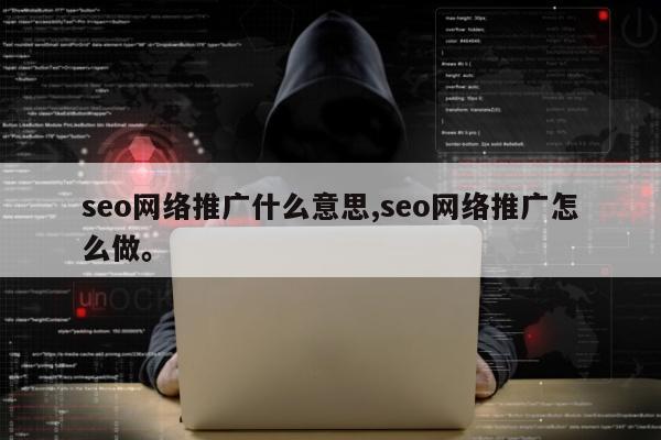 seo网络推广什么意思,seo网络推广怎么做。