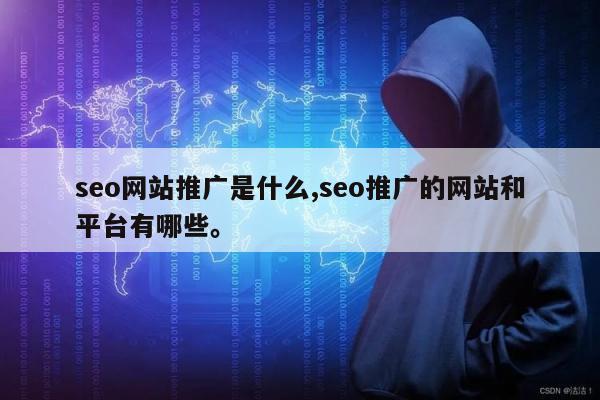 seo网站推广是什么,seo推广的网站和平台有哪些。