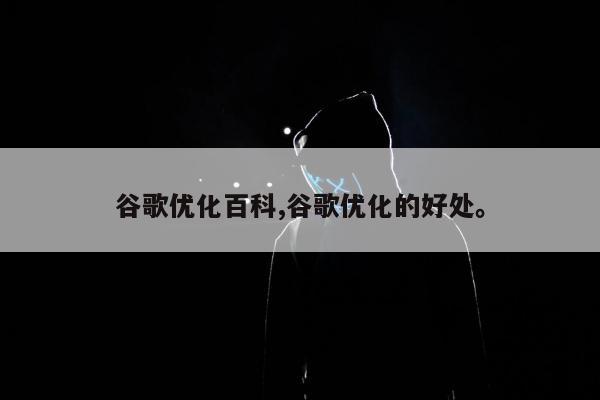 谷歌优化百科,谷歌优化的好处。