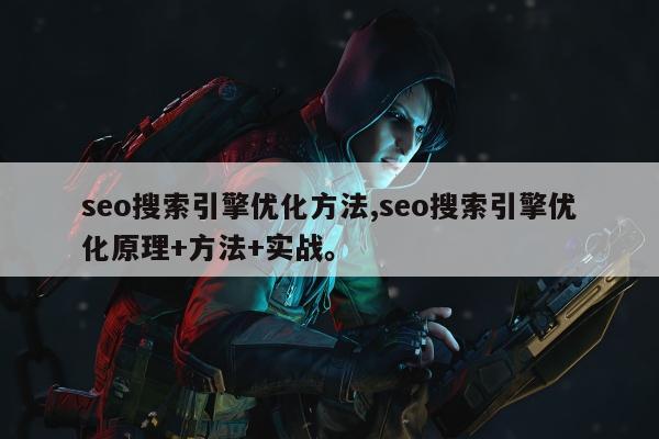 seo搜索引擎优化方法,seo搜索引擎优化原理+方法+实战。