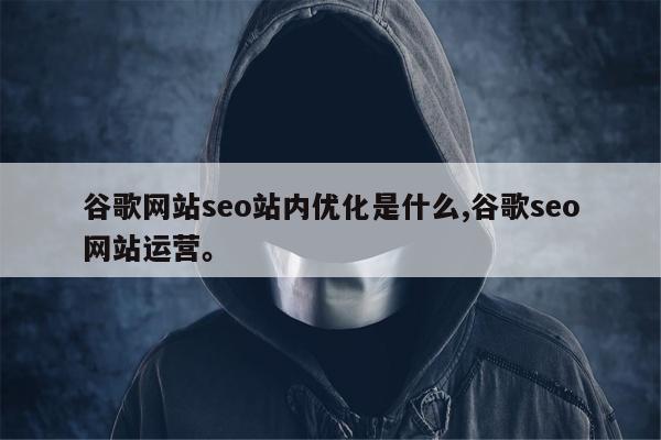 谷歌网站seo站内优化是什么,谷歌seo网站运营。
