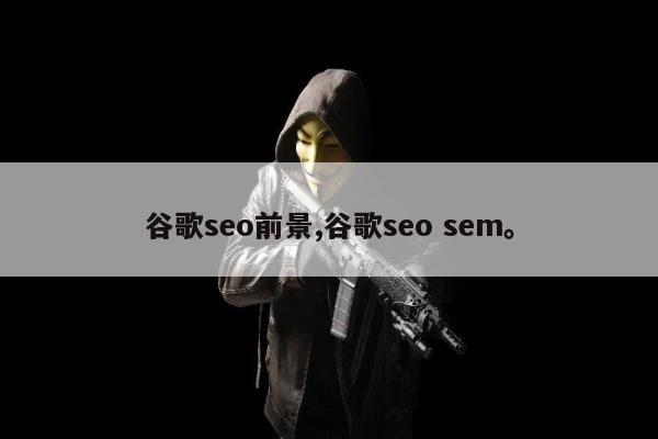 谷歌seo前景,谷歌seo sem	。